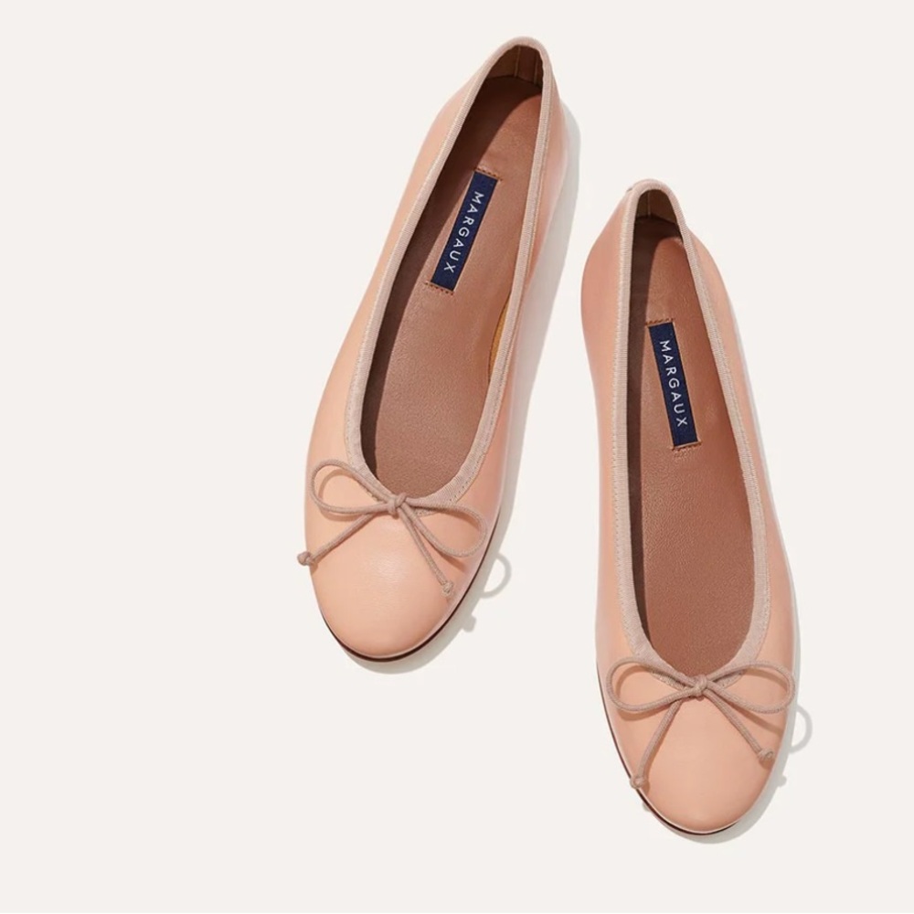 New Margaux NY Ballet Pink Nappa Leather Ballet Flats in size 40M